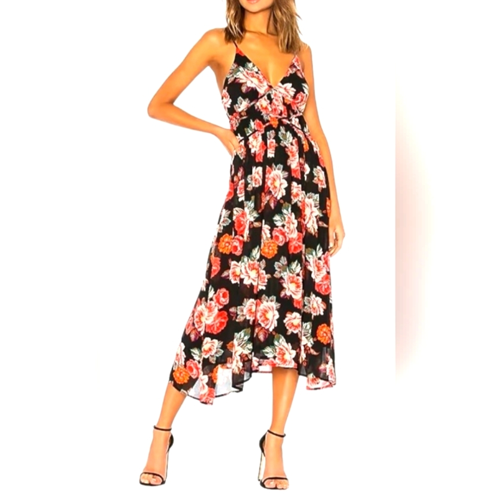 ASTR the Label Marissa Midi Floral Dress